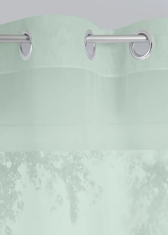 Gardine aus feiner Batist Struktur (1er Pack) in grün - bonprix