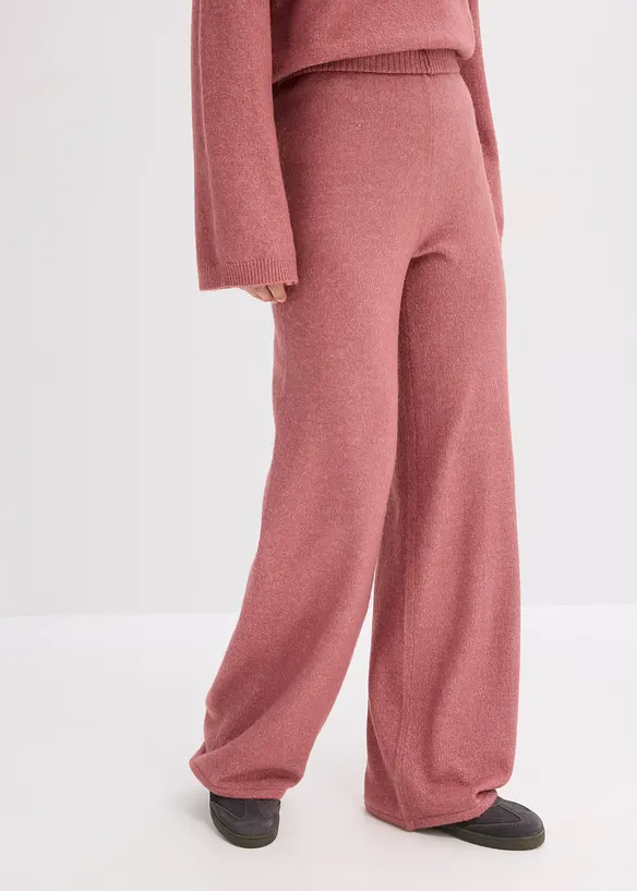 Strickhose in lila von vorne - bonprix