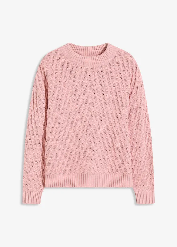 Boxy-Pullover in rosa von vorne - bonprix Boxy-Pullover in rosa von vorne - bonprix