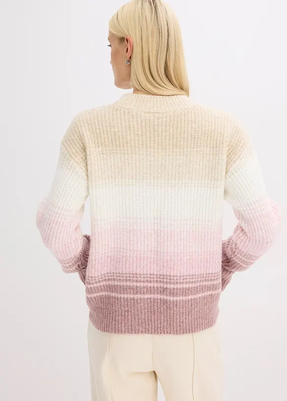 Pullover in beige von hinten (im Anschnitt) - bonprix Pullover in beige von hinten (im Anschnitt) - bonprix