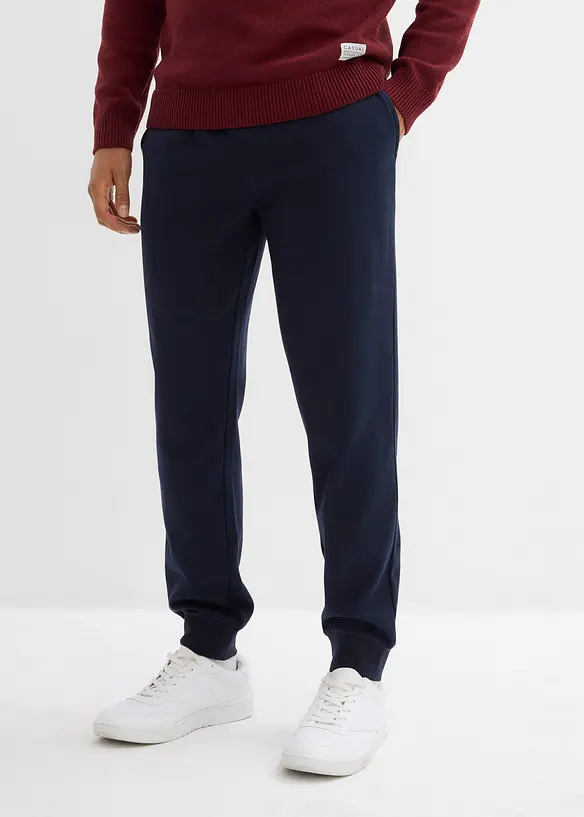 Regular Fit Jogginghose, Straight in blau von vorne - bonprix