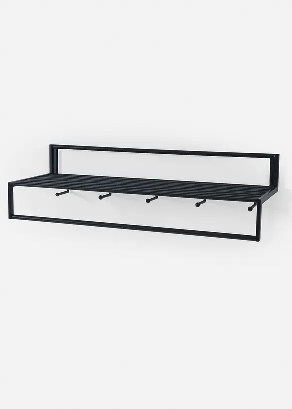 Wandgarderobe in schwarz von vorne - bonprix Wandgarderobe in schwarz von vorne - bonprix