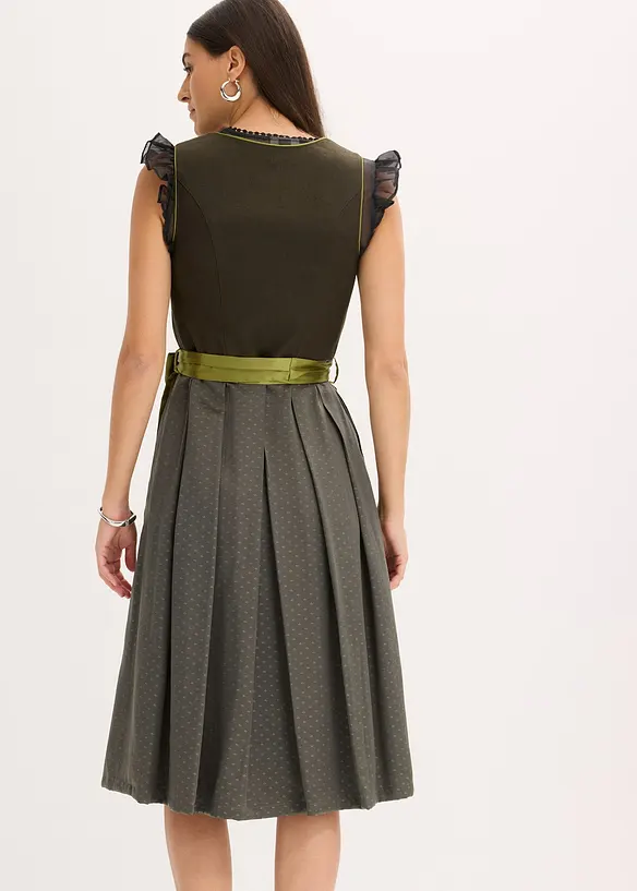 Dirndl und Schürze (2-tlg.Set) in grün von hinten (Totalaufnahme) - bonprix Dirndl und Schürze (2-tlg.Set) in grün von hinten (Totalaufnahme) - bonprix