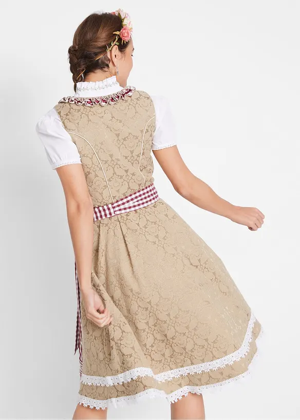 Dirndl mit Schürze, knieumspielend (2-tlg. Set) von hinten (Totalaufnahme) - bonprix