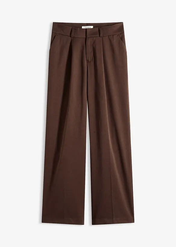 Marlenehose mit Bügelfalte in braun von vorne - bonprix Marlenehose mit Bügelfalte in braun von vorne - bonprix
