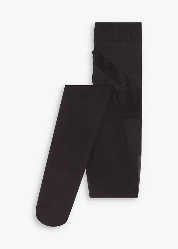 Kompressionsstrumpfhose mit Komfortbund 30 DEN in schwarz von vorne - bonprix