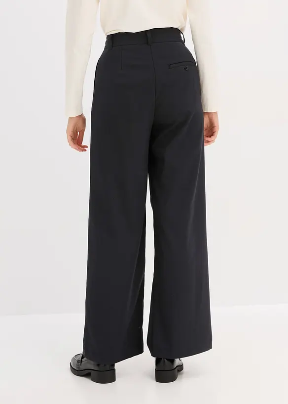 Marlenehose mit hohem Bund in schwarz von hinten - bonprix Marlenehose mit hohem Bund in schwarz von hinten - bonprix