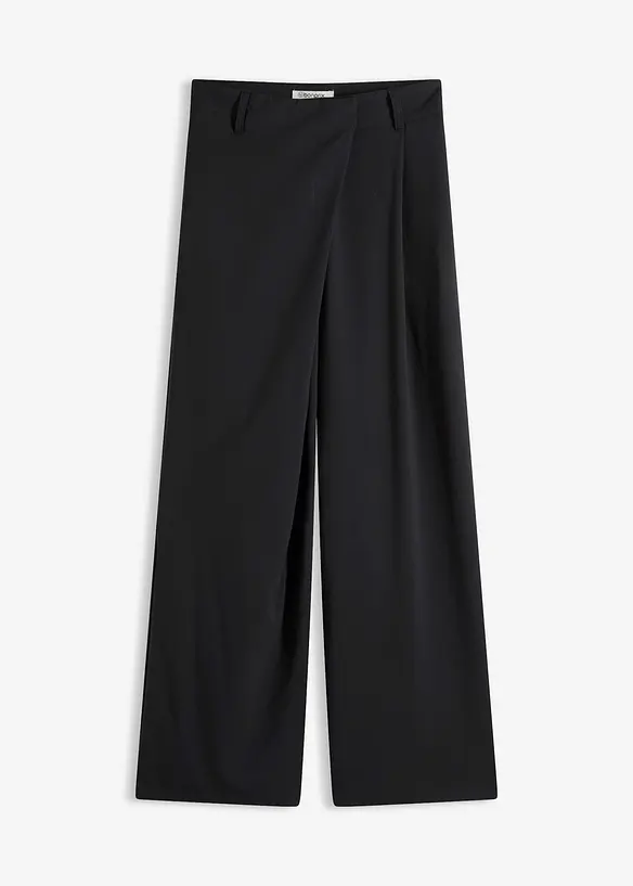 Marlenehose mit hohem Bund in schwarz von vorne - bonprix Marlenehose mit hohem Bund in schwarz von vorne - bonprix