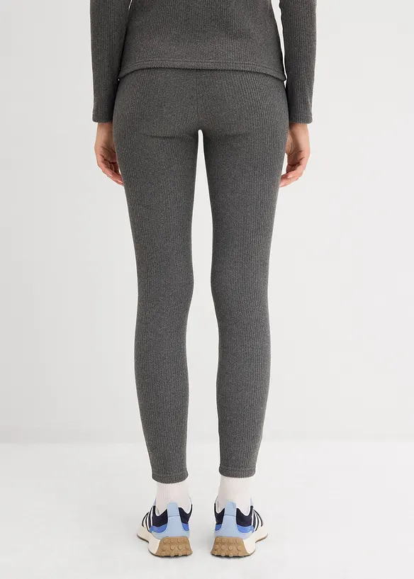 Warme gerippte Thermo-Leggings in grau von hinten - bonprix Warme gerippte Thermo-Leggings in grau von hinten - bonprix