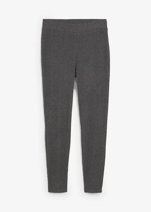 Warme gerippte Thermo-Leggings in grau von vorne - bonprix Warme gerippte Thermo-Leggings in grau von vorne - bonprix