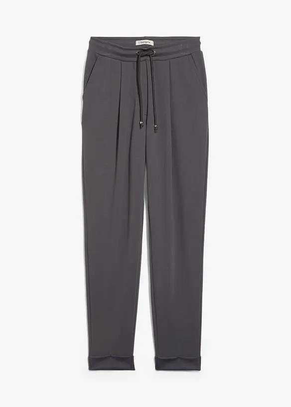 Schlupfhose mit fließender Viskose in grün von vorne - bonprix Schlupfhose mit fließender Viskose in grün von vorne - bonprix