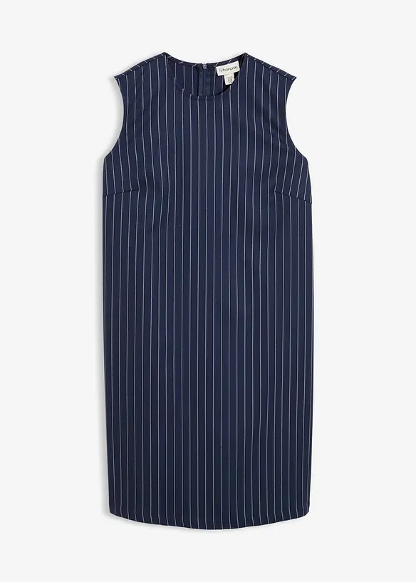 Nadelstreifen Minikleid aus Viskose-Mix in blau von vorne - bonprix