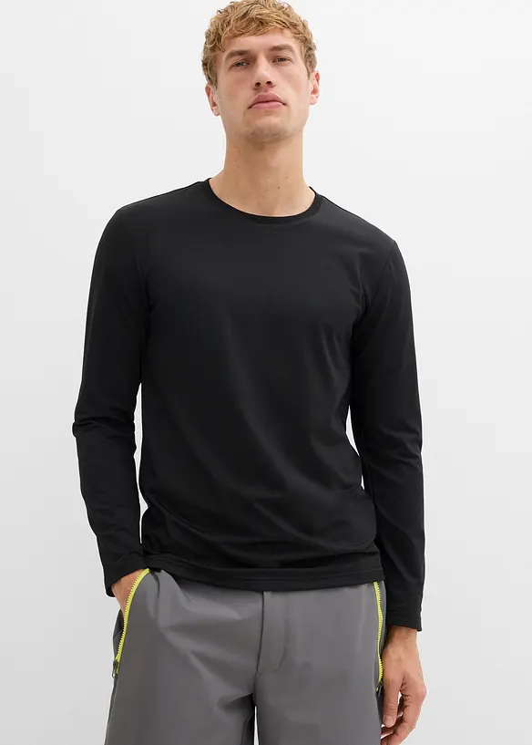 Warmes Thermoshirt (2er Pack) in weiß von vorne (im Anschnitt) - bonprix