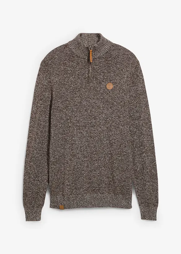 Pullover in Regular Fit in braun von vorne - bonprix
