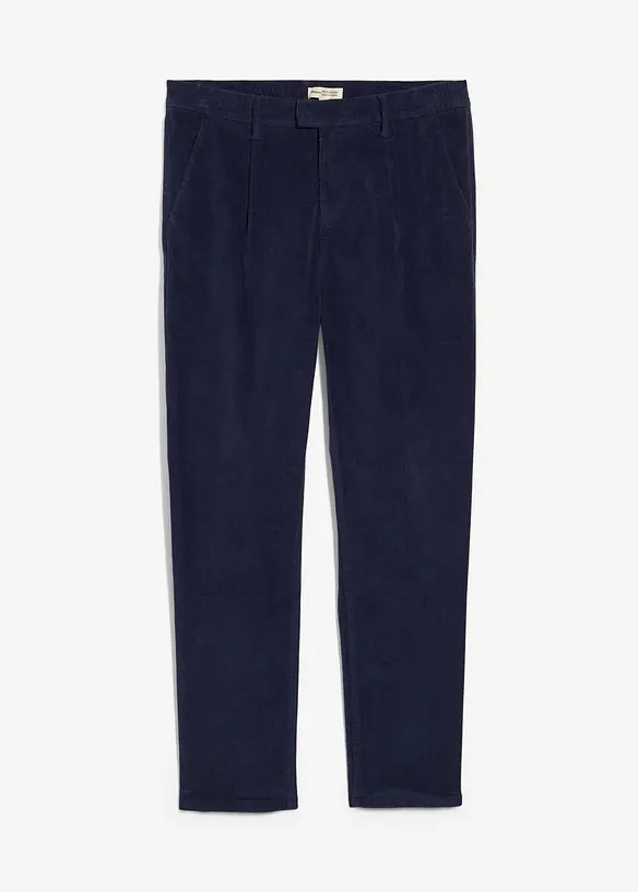 Regular Fit Cordhose, Tapered in blau von vorne - bonprix Regular Fit Cordhose, Tapered in blau von vorne - bonprix