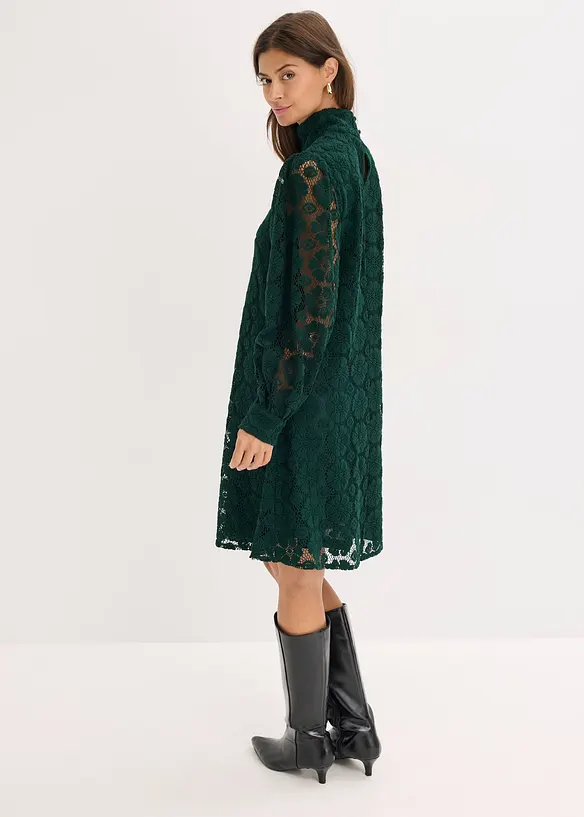Minikleid aus Spitze in grün von hinten (Totalaufnahme) - bonprix