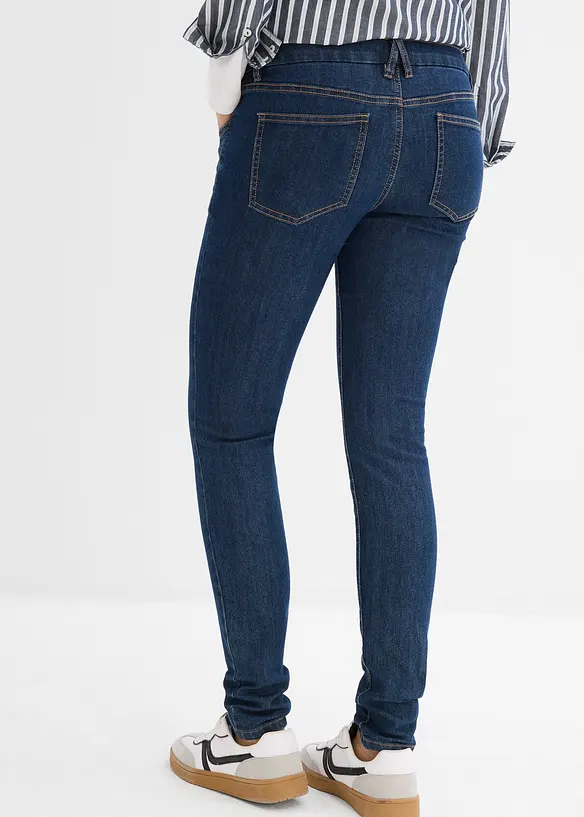 Umstandsjeans mit Bio-Baumwolle, Skinny in blau von hinten - bonprix Umstandsjeans mit Bio-Baumwolle, Skinny in blau von hinten - bonprix