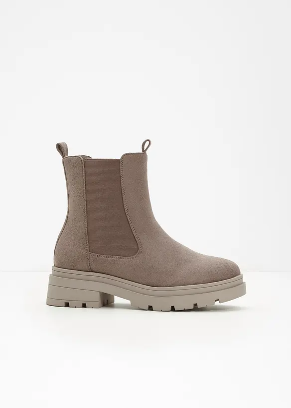 Chelsea-Boots mit Profilsohle in braun - bonprix