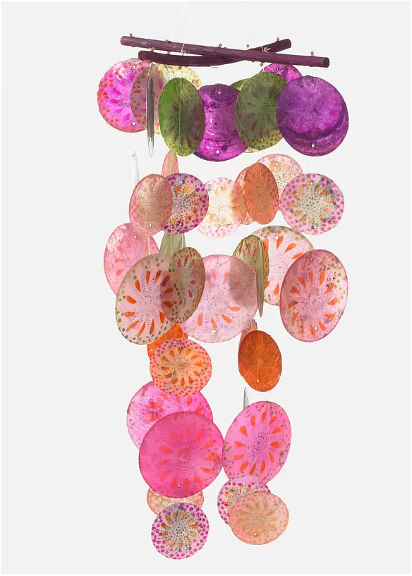 Boltze Windspiel mit Capizmuscheln in pink - Boltze Home Collections