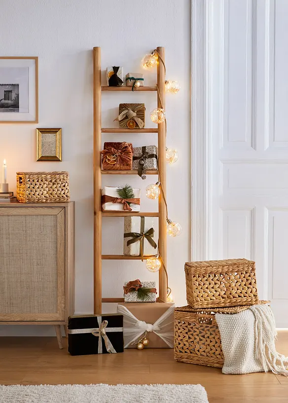 Gemütliches und stimmungsvolles Licht mit der LED-Lichterkette mit Trockenblumen