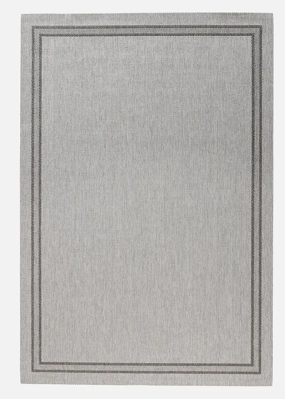 In- und Outdoor Teppich mit Bordüre in grau - bonprix