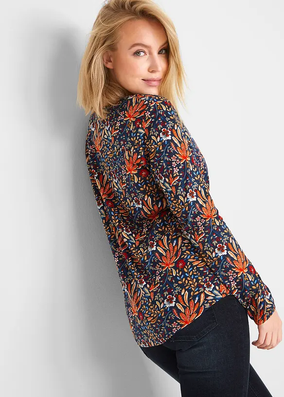 Tunika-Shirt aus reiner Bio-Baumwolle in orange von hinten (im Anschnitt) - bonprix