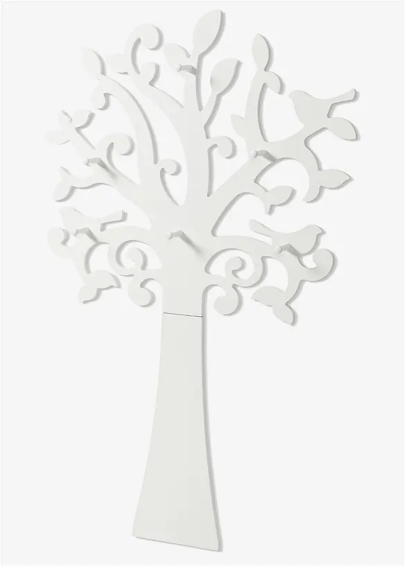 Garderobe im Baum Design in weiß von vorne - bonprix