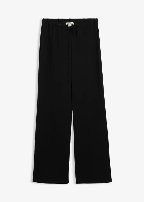 Ripp-Hose aus Bio-Baumwoll-Stretch in schwarz von vorne - bonprix Ripp-Hose aus Bio-Baumwoll-Stretch in schwarz von vorne - bonprix