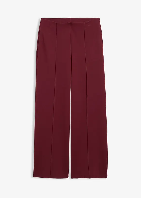 Palazzo-Hose aus bequemen Punto di Roma in rot von vorne - bonprix