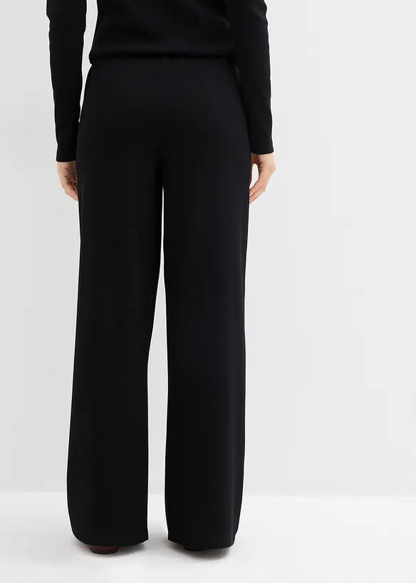 Ripp-Hose aus Bio-Baumwoll-Stretch in schwarz von hinten - bonprix Ripp-Hose aus Bio-Baumwoll-Stretch in schwarz von hinten - bonprix