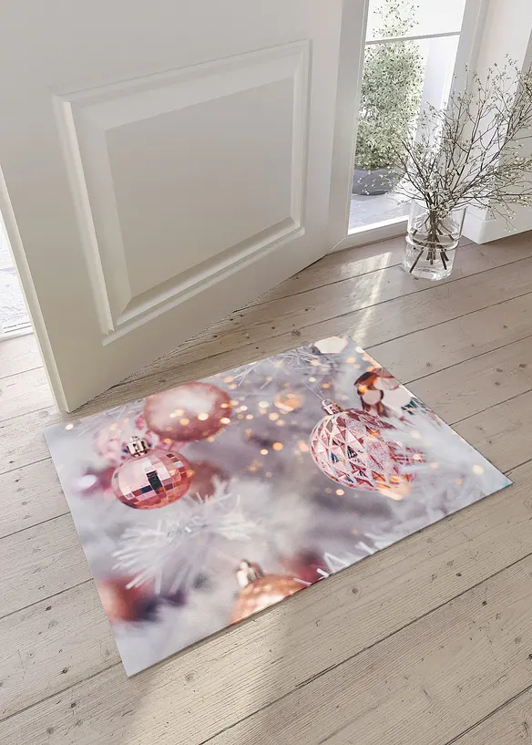 Fußmatte mit weihnachtlichem Design in lila (Ambiente) - bonprix