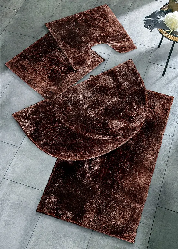 Badematte mit glänzender Oberfläche in braun - bonprix