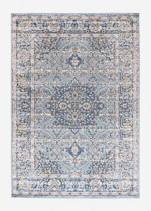 Teppich mit orientalischer Musterung in blau von vorne - bonprix