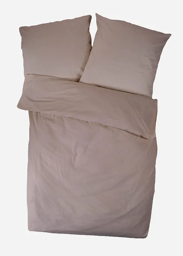 Softflannel-Bettwäsche in braun von vorne - bonprix