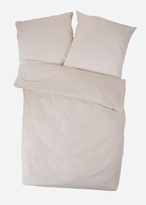 Softflannel-Bettwäsche in beige von vorne - bonprix