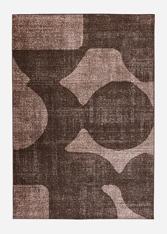 Teppich mit graphischer Musterung in braun von vorne - bonprix