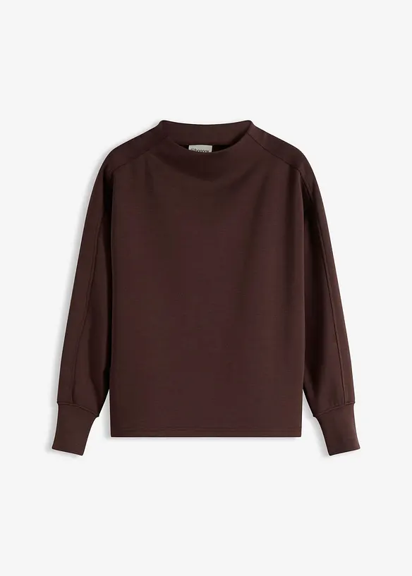 Oversize-Sweatshirt aus weichem Scuba in braun von vorne - bonprix Oversize-Sweatshirt aus weichem Scuba in braun von vorne - bonprix