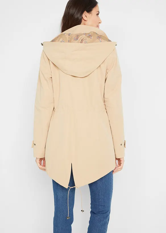 Parka in beige von hinten (im Anschnitt) - bonprix
