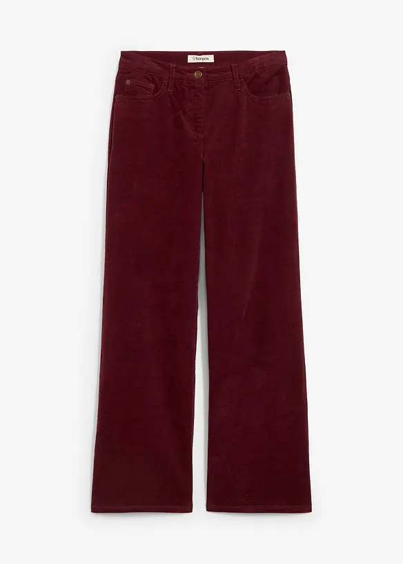 Marlene-Cordhose aus Baumwoll-Mix in rot von vorne - bonprix Marlene-Cordhose aus Baumwoll-Mix in rot von vorne - bonprix