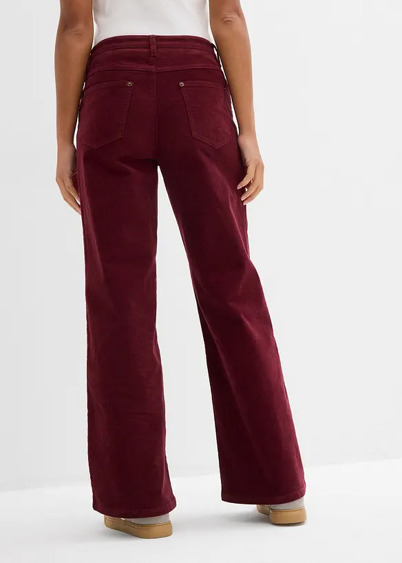 Marlene-Cordhose aus Baumwoll-Mix in rot von hinten - bonprix Marlene-Cordhose aus Baumwoll-Mix in rot von hinten - bonprix