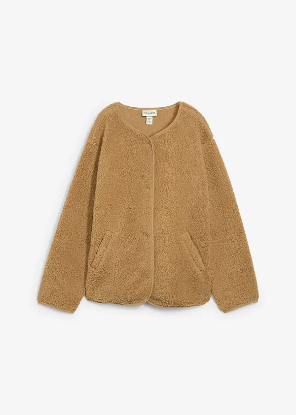 Teddy-Fleecejacke in beige von vorne - bonprix Teddy-Fleecejacke in beige von vorne - bonprix