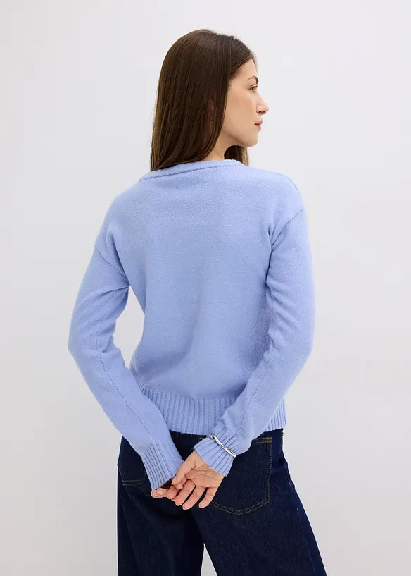 Pullover in blau von hinten (im Anschnitt) - bonprix Pullover in blau von hinten (im Anschnitt) - bonprix