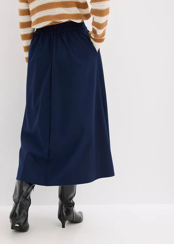 Faltenrock mit Komfortbund in blau von hinten - bonprix Faltenrock mit Komfortbund in blau von hinten - bonprix