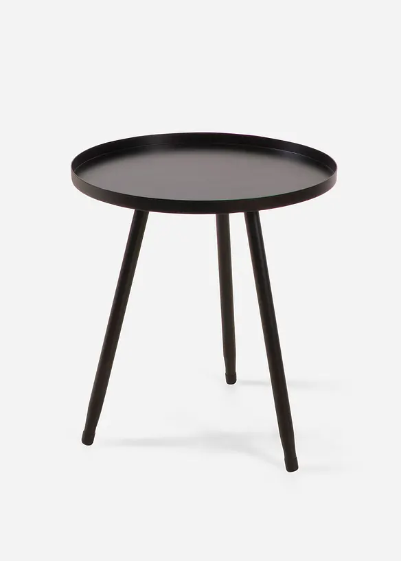Metall Beistelltisch in schwarz von vorne - bonprix