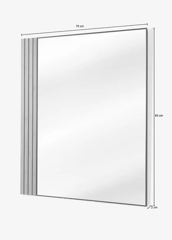 Wandspiegel rechteckig in beige - bonprix