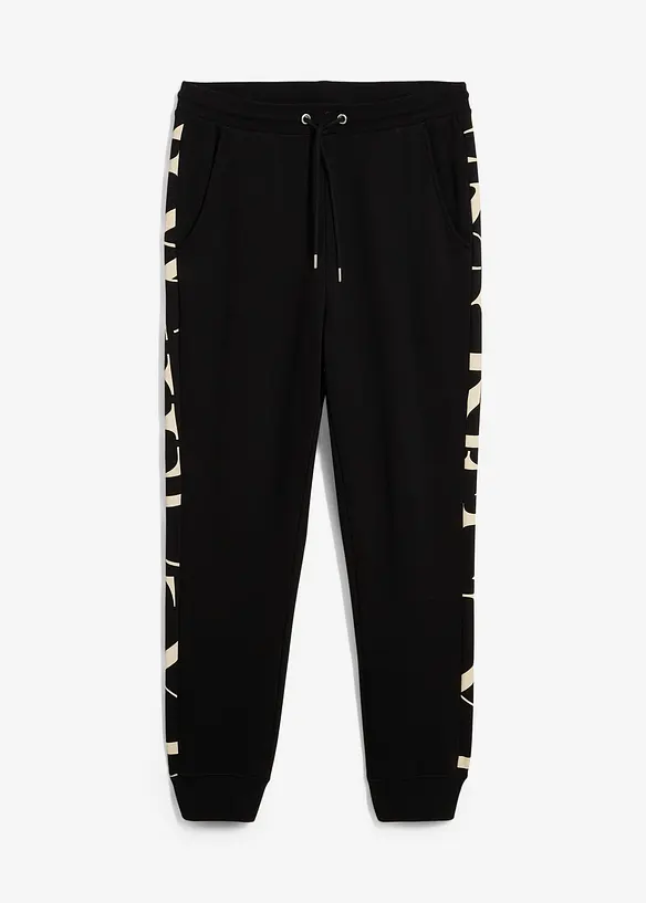 Jogginghose, Regular Fit in schwarz von vorne - bonprix
