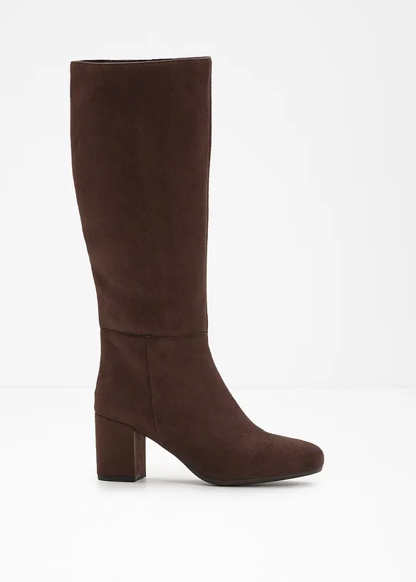 Stiefel mit Blockabsatz in braun - bonprix