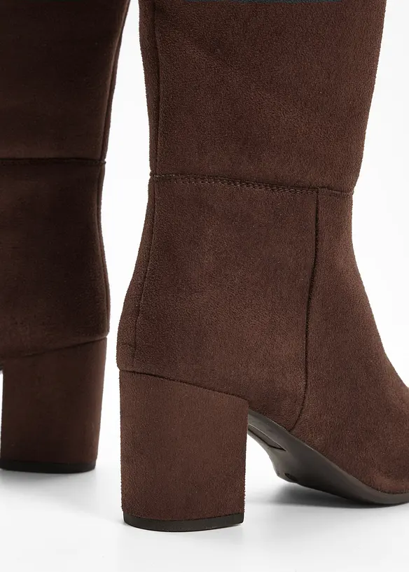 Stiefel mit Blockabsatz in braun - bonprix