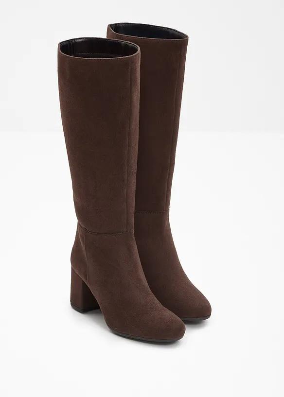 Stiefel mit Blockabsatz in braun - bonprix