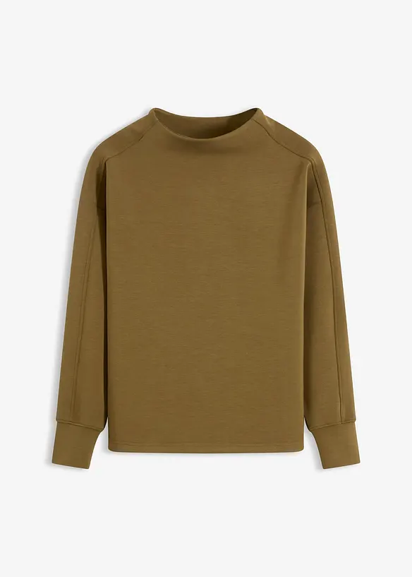 Oversize-Sweatshirt aus weichem Scuba in grün von vorne - bonprix Oversize-Sweatshirt aus weichem Scuba in grün von vorne - bonprix